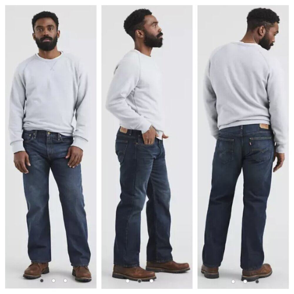 Levi's Men's 569 Loose Straight Fit Jeans Dark Wash Size 44x30